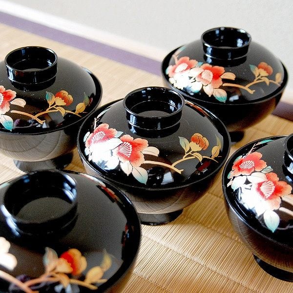 汁椀・蓋付・5個セット・No.170526-09・梱包サイズ60 | リサイクル