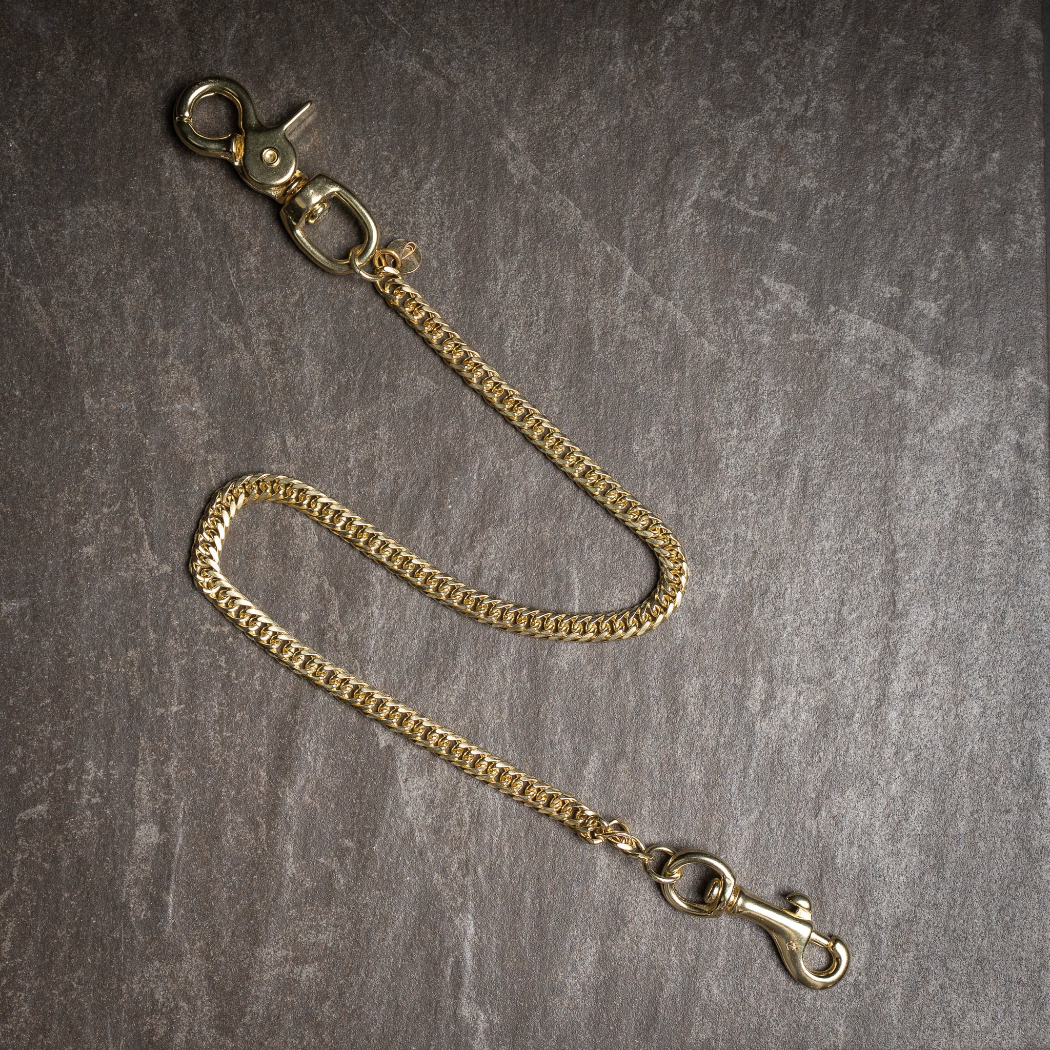【Button Works】BW 41 Wallet Chain "Gold" ボタンワークス オリジナルウォレットチェーン ゴールド ブラス