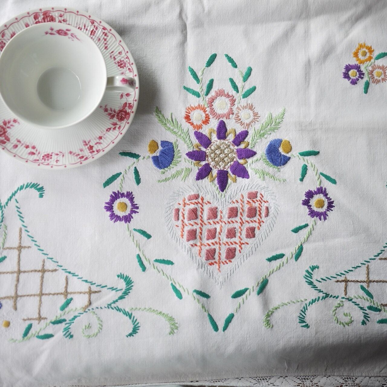 ハートと花束 オーバータオル ドイツ