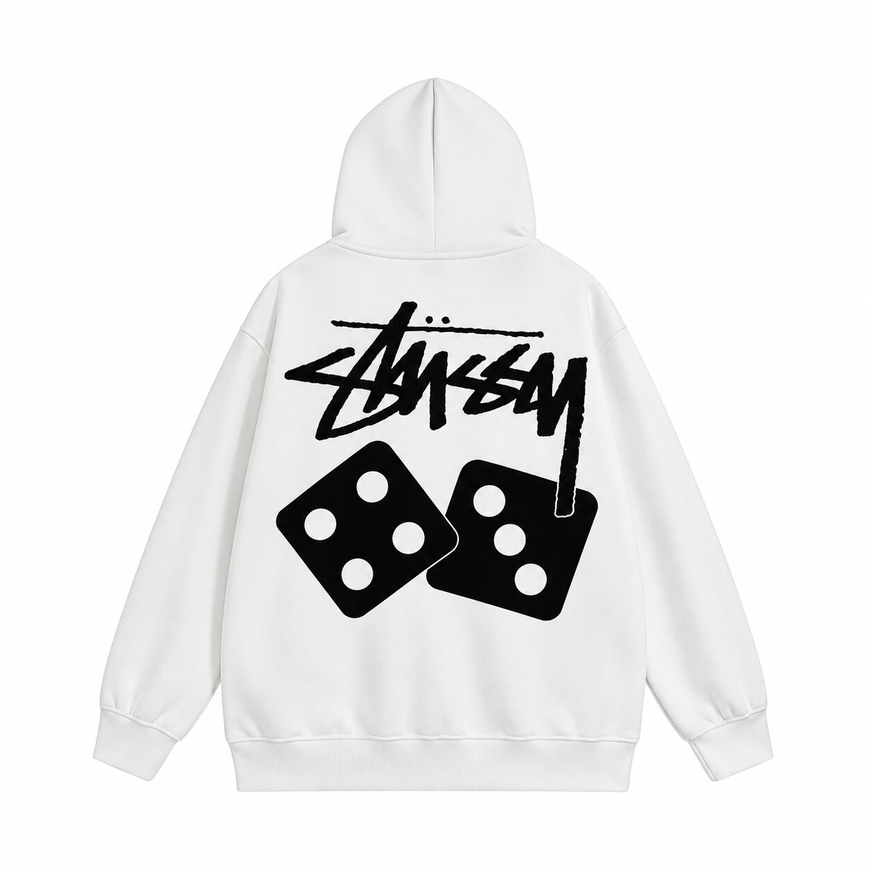 STUSSY ステューシー 裏起毛ジップアップパーカー 海外限定 背面