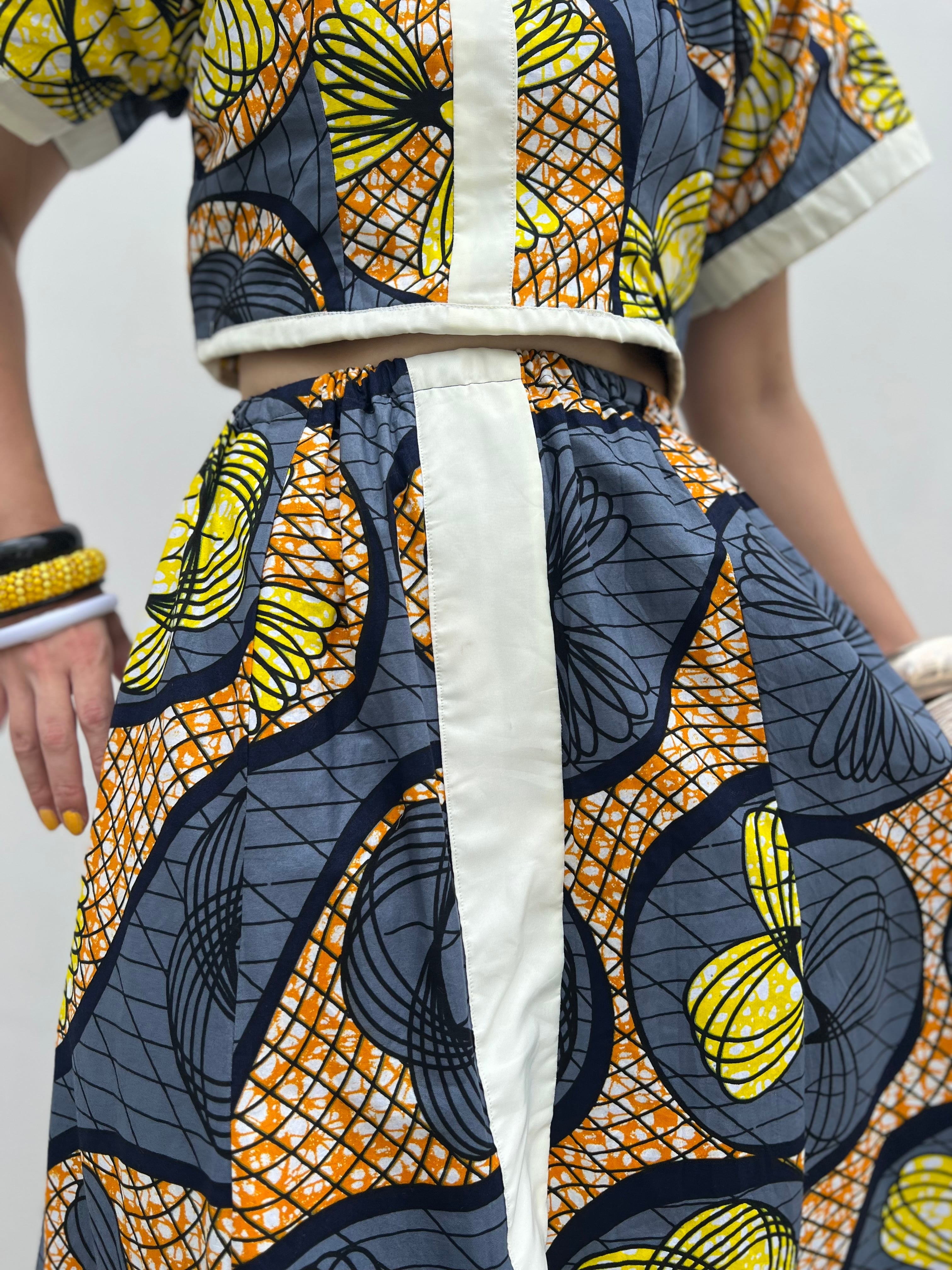Vintage african batik cotton set up ( ヴィンテージ アフリカン