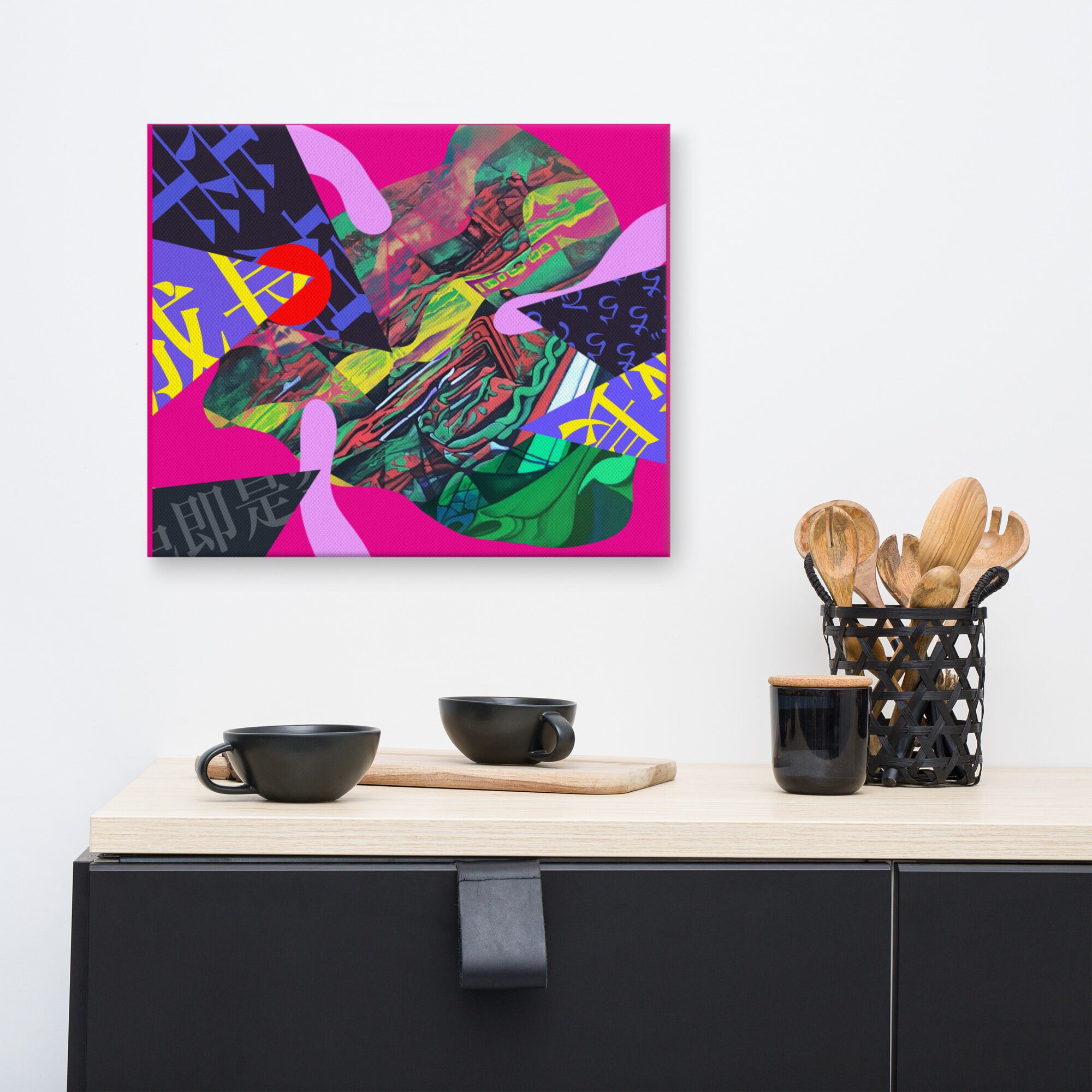 《電車とすれ違うサングラス男 No.3》/2021年/プリントキャンバス/40.64×50.8cm/(16×20インチ)