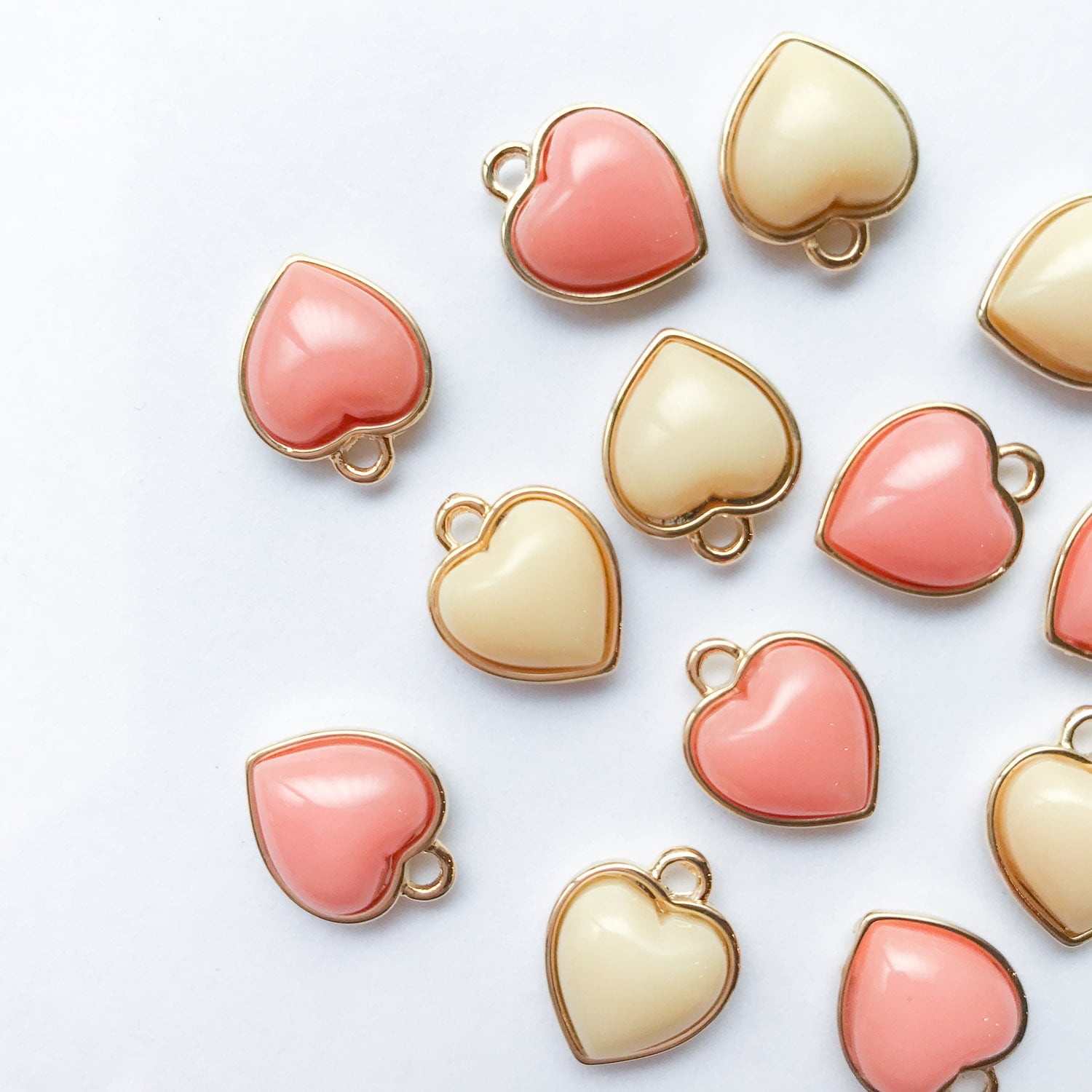 再入荷〉ぷっくりハートチャームS（14mm） | Dua-アクセサリーパーツ