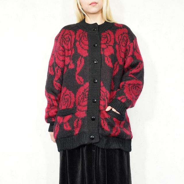 EU VINTAGE spectrum COLORFUL DESIGN MOHAIR KNIT MADE IN IRELAND 