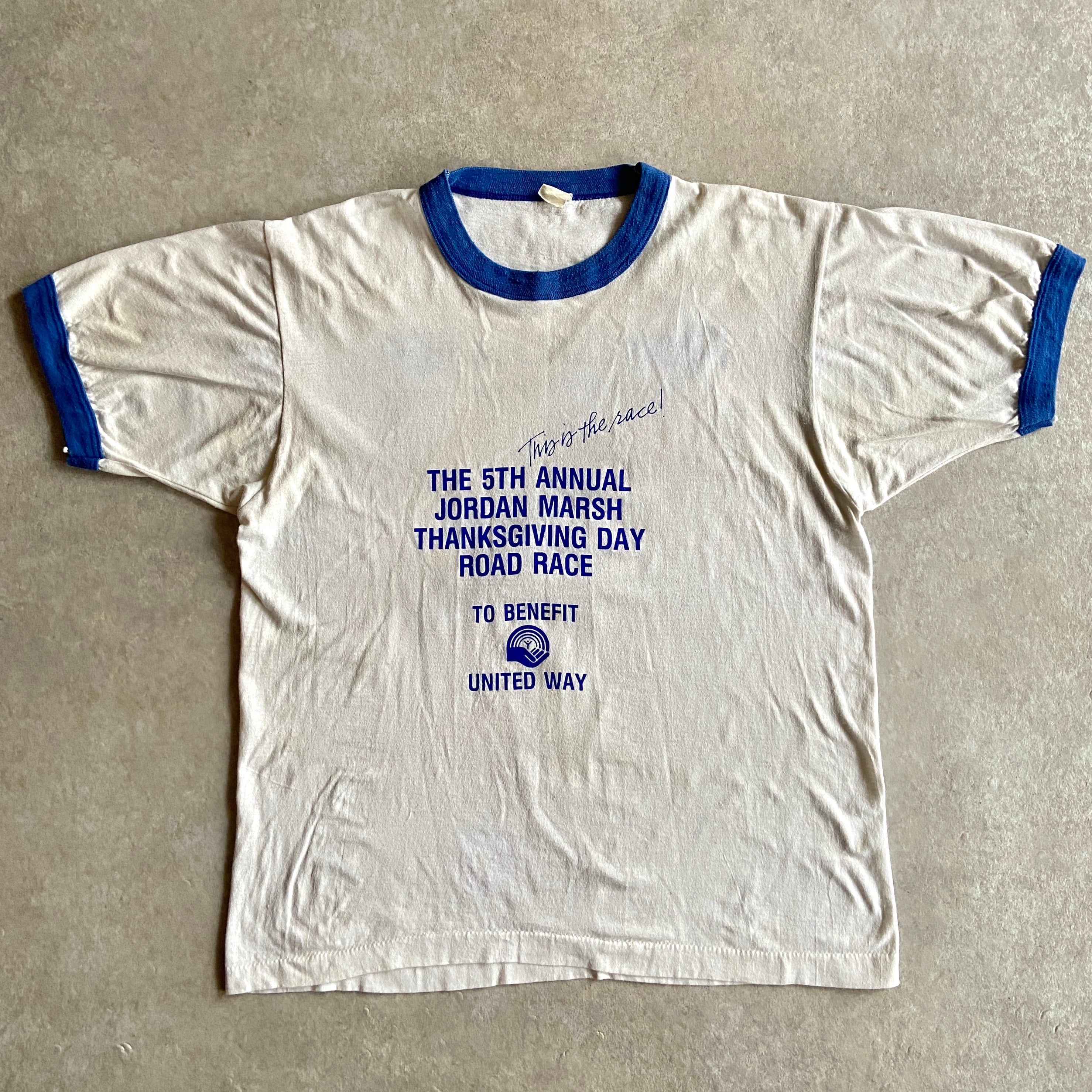1980s "Road Race" Ringer Tee Blue M位 H094