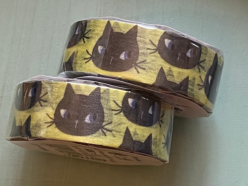 ShinziKatoh　シンジカトウ　マスキングテープ　黒猫　フェイス　日本製
