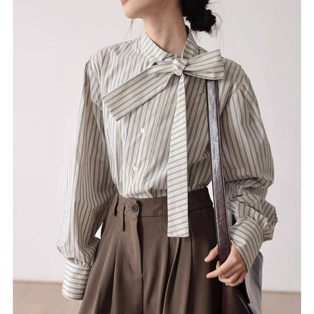 striped bowtie shirt 10171