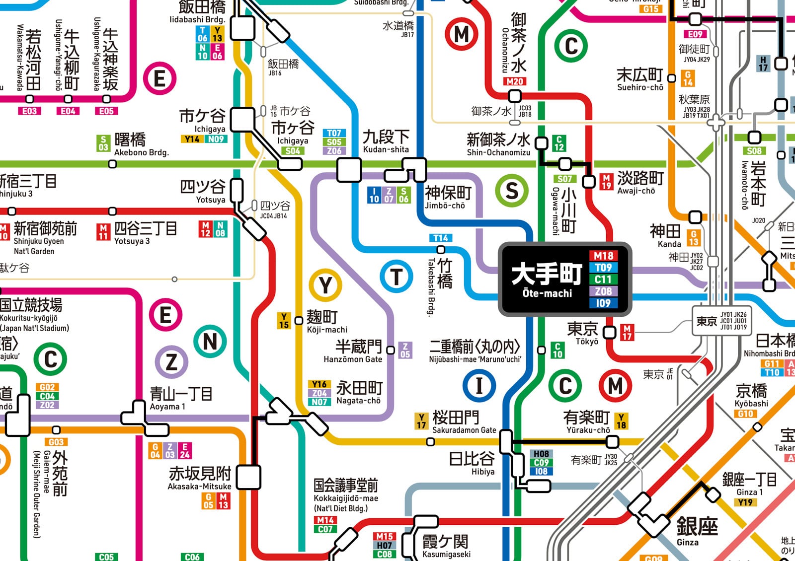 ヨンナナ路線図-UG130000-東京の地下鉄 (Underground of Tokyo