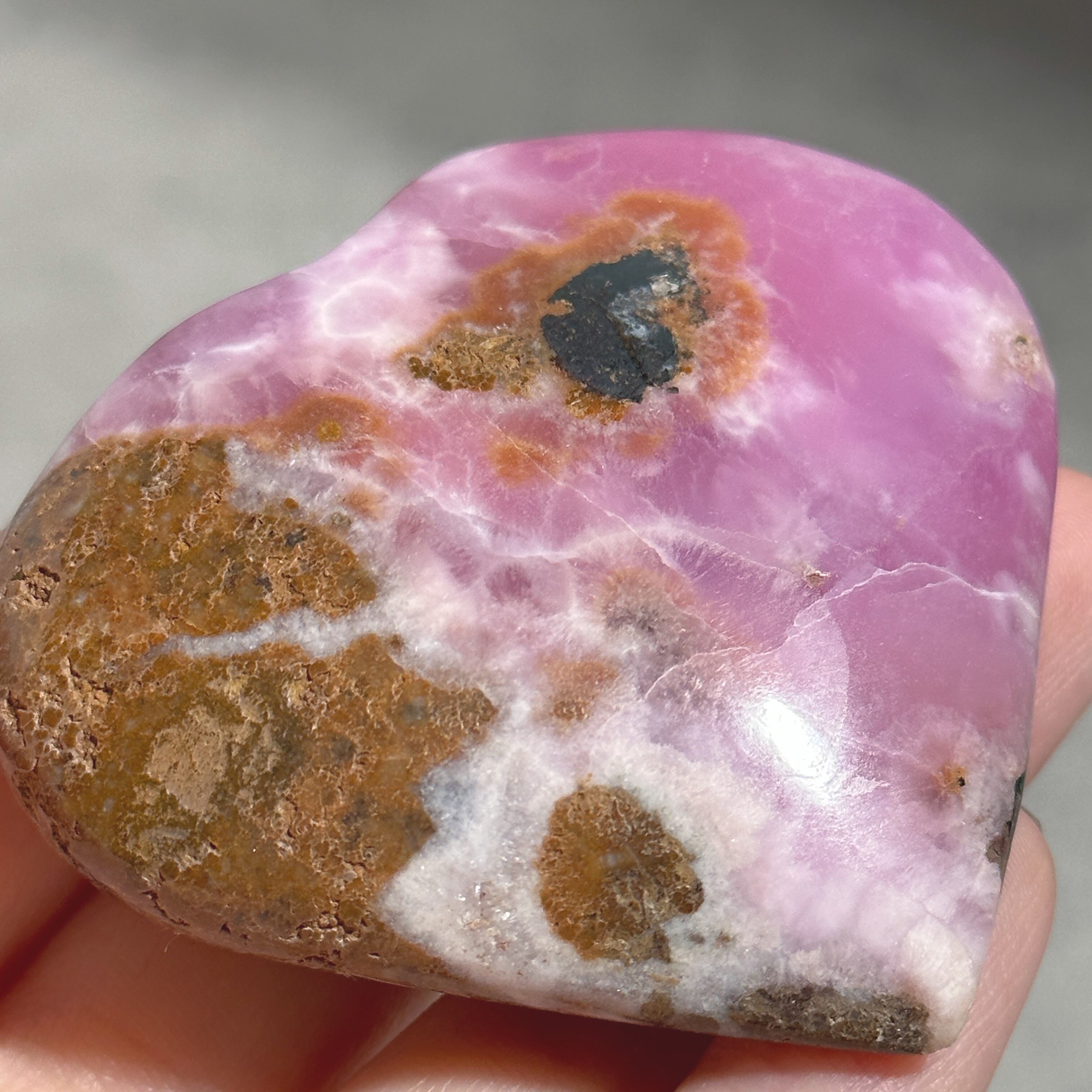 ピンクアラゴナイト ハート13♡Pink Aragonite♡天然石・鉱物 