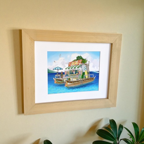 アート 11×14inchi  / WOODEN WAVE ハワイ