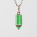 PENCIL kiwi & clear F - necklace -