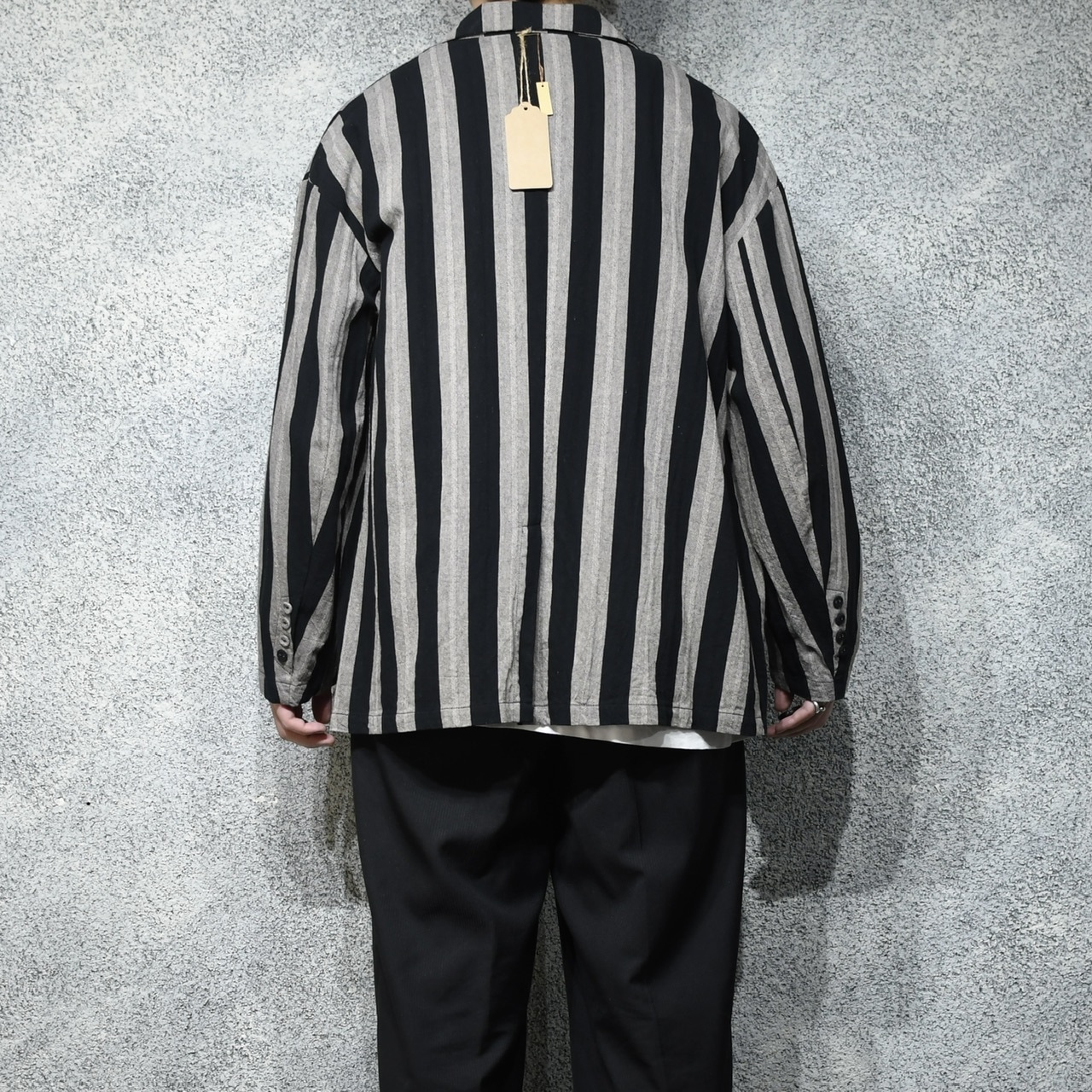 cotton stripe easy tailored jacket