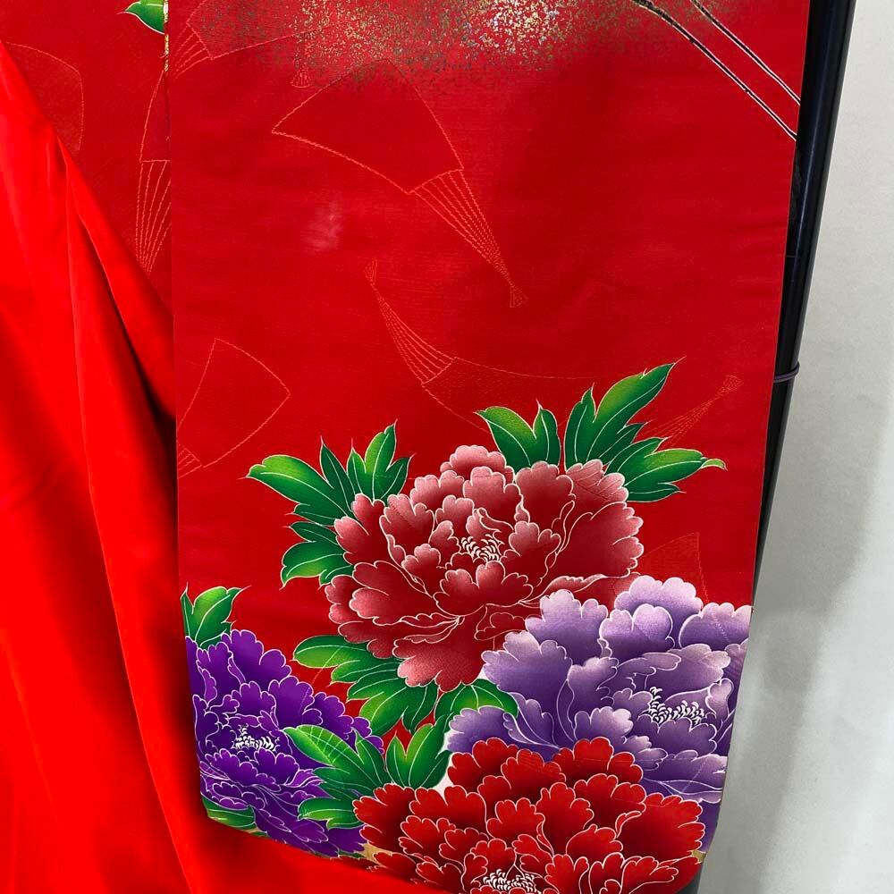 色打掛 正絹 鶴 刺繍 赤 打掛 花嫁衣裳 婚礼 リサイクル 中古 ブライダル ウエディング 着物 5018 69f8d5f99a2886c4960f69af2b568a