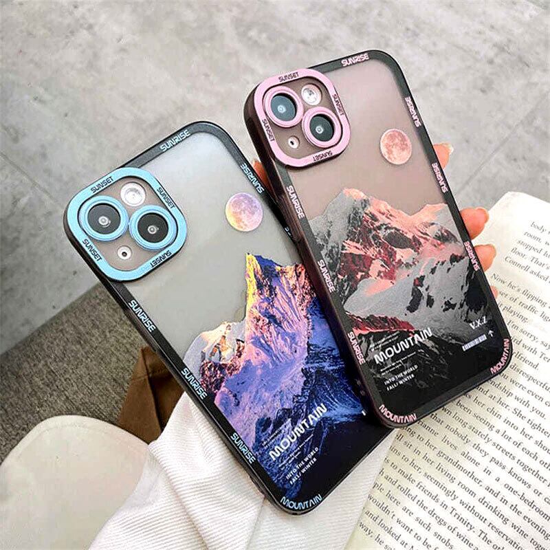 Iphone13対応 おしゃれ 月 風景画 頑丈 カメラレンズ 保護 耐衝撃 Iphone ソフトケース 7タイプ おしゃれなiphoneケース 専門店 Khagain