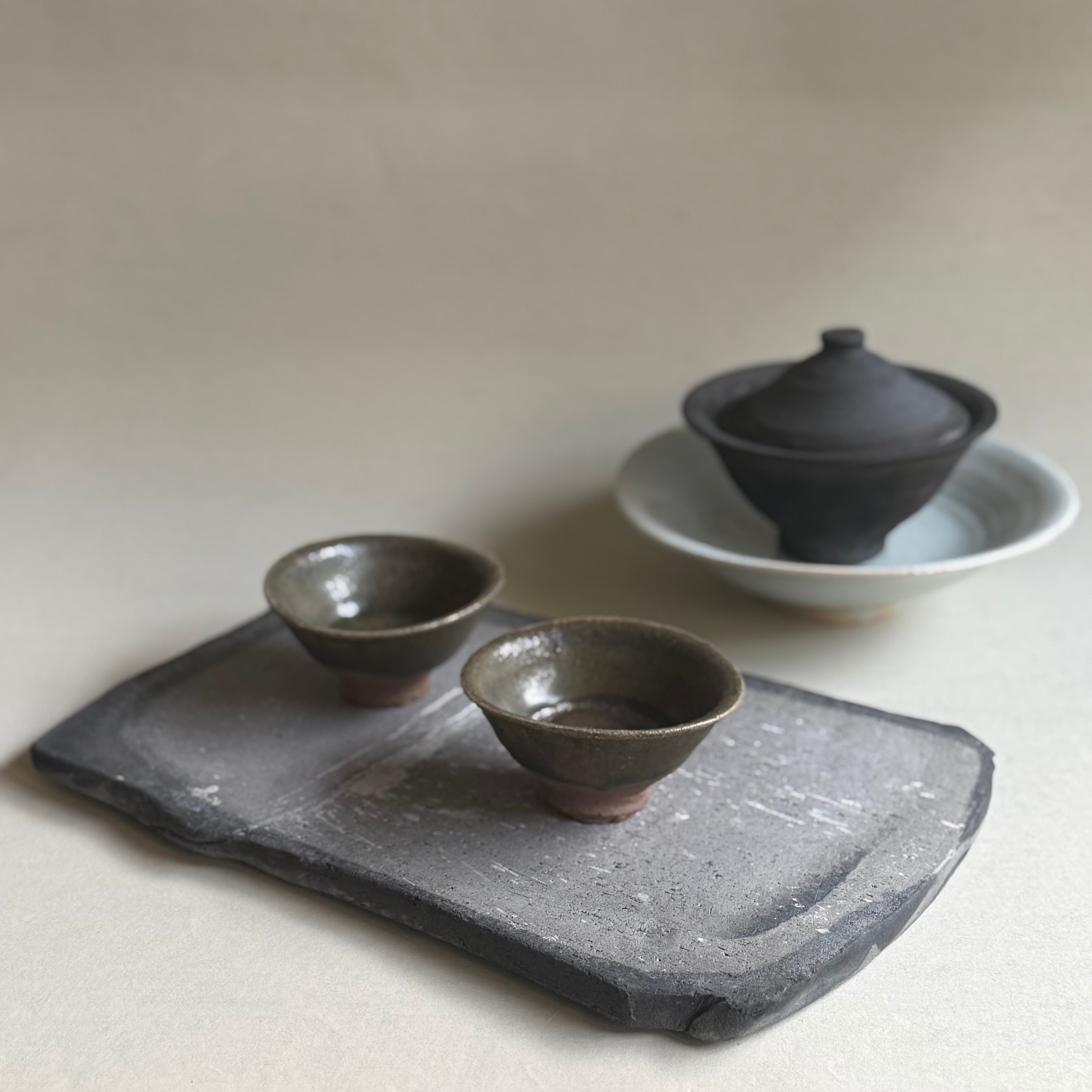 清水善行 須恵板皿 (大)