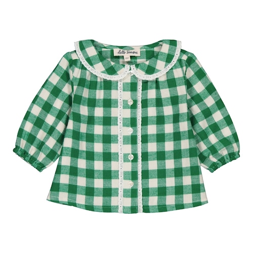 《hello Simone 2023AW》Amandine baby blouse / Check Green