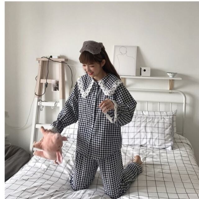 秋服 レディース 春にぴったりなギンガムチェック柄ブラウス 大きい