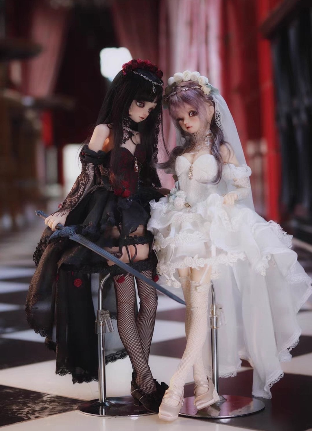 アウトフィット ロリータ ドレス ドール  人形 bjd セット 1/3 SD