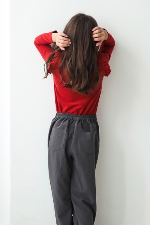 ヨーク切替タックパンツ<Gray>