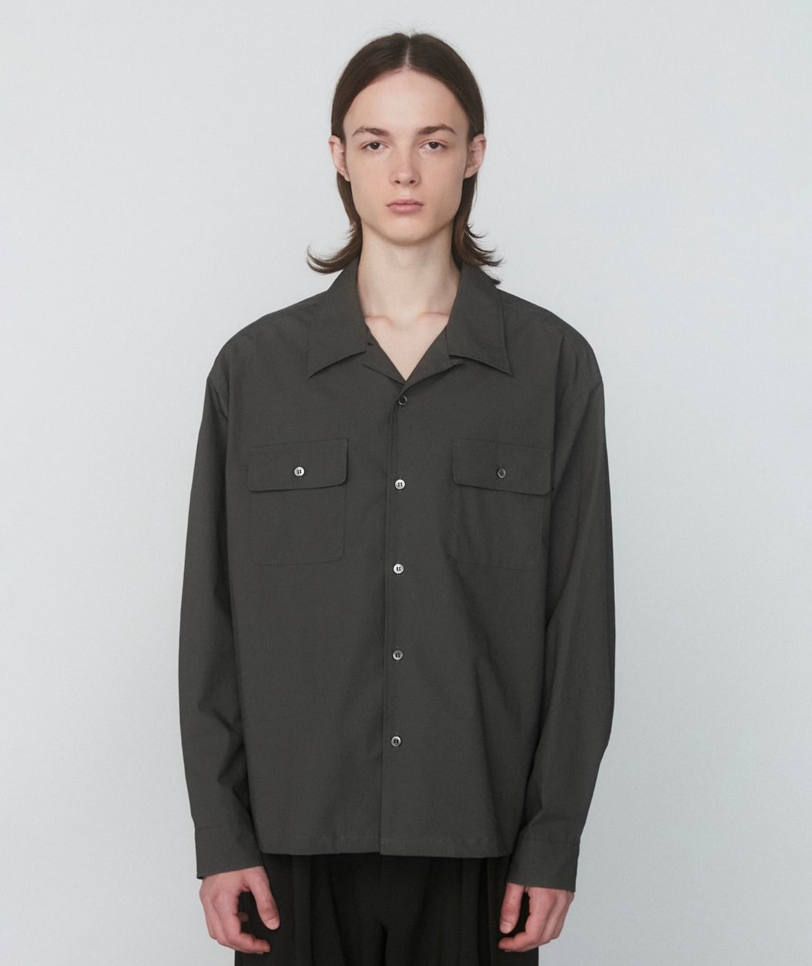 VICTIM 25 シャツ VICTIM : OPEN COLLAR BIG SHIRT VTM-25-S-003 C/# GRAY SIZE L | id