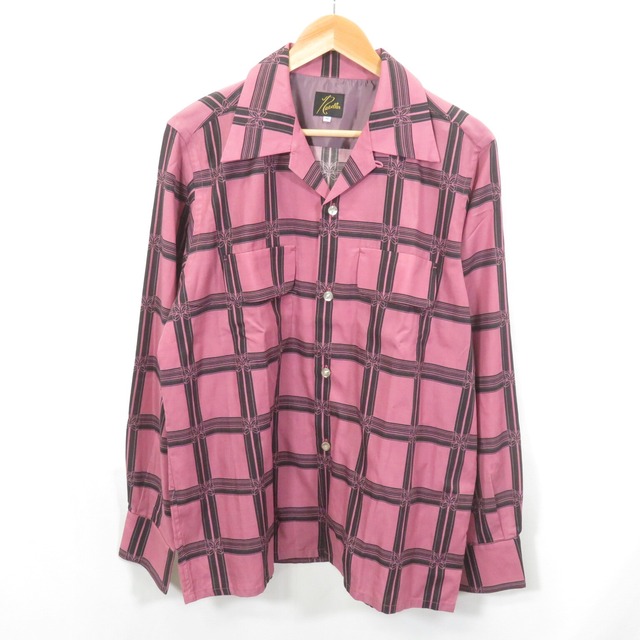 Needles Classic パピヨン オープンカラー シャツ ピンク sizeM/ニードルズ 美品 1005