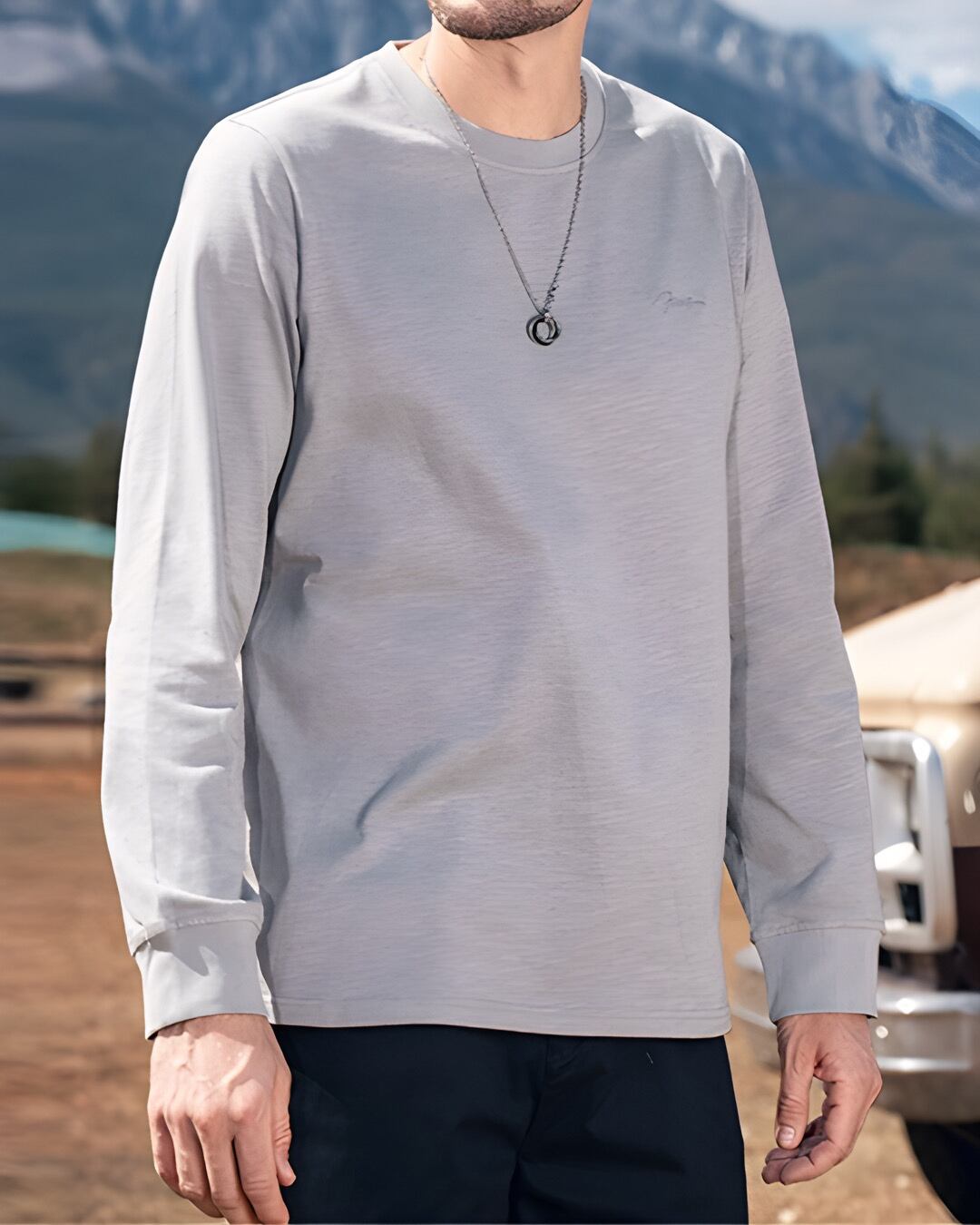 ワンポイント クルーネックTシャツ 5色 E0192