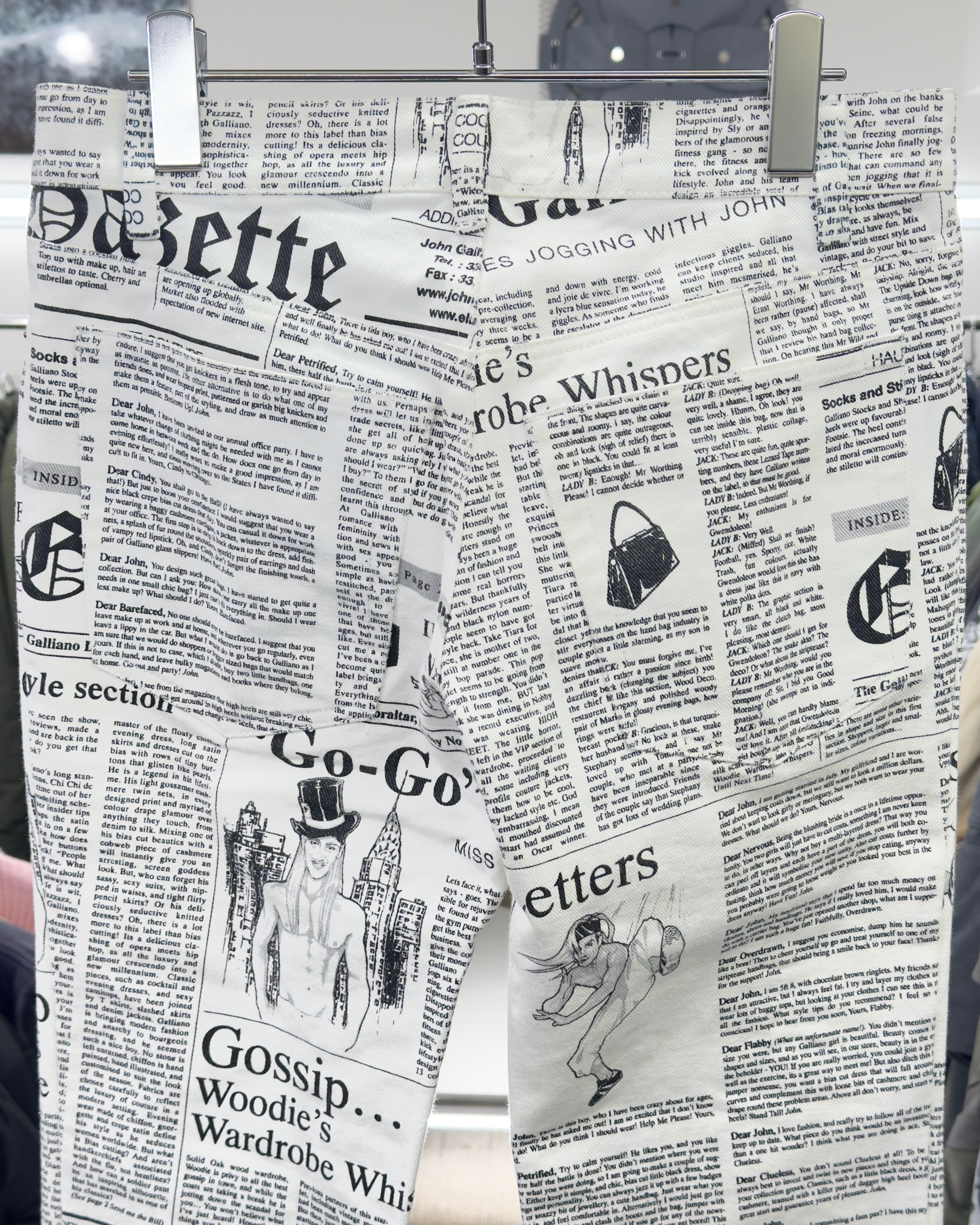2000s JOHN GALLIANO GAZETTE NEWSPAPER JEANS | ZSC