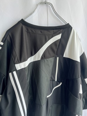 【KOH ISHIGURO】"再構築" REMAKE big silhouette LINE patchwork T-shirts