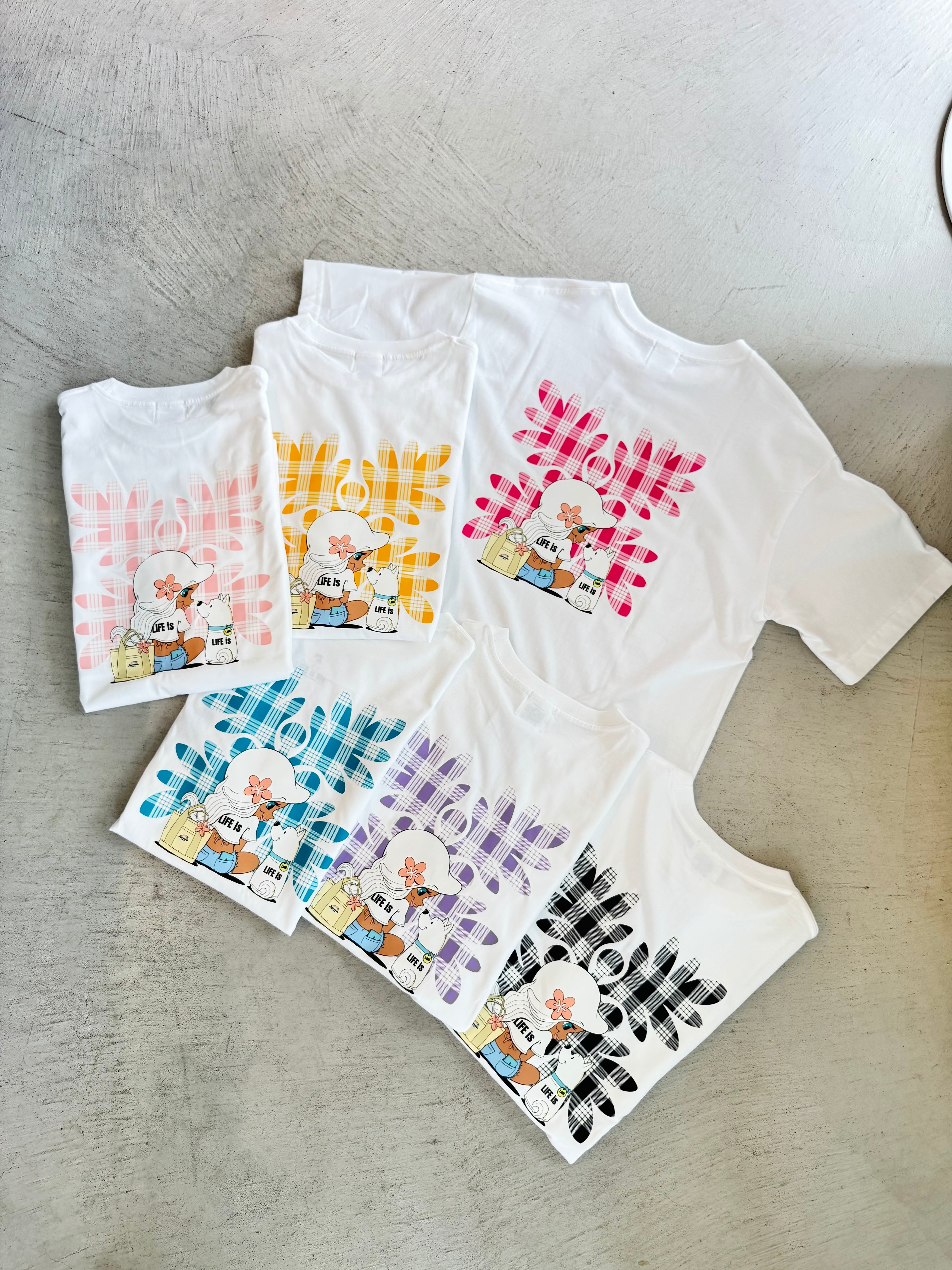 【mapuaコラボ】パラカチェック ラウアエTシャツ ¥6,990×tax