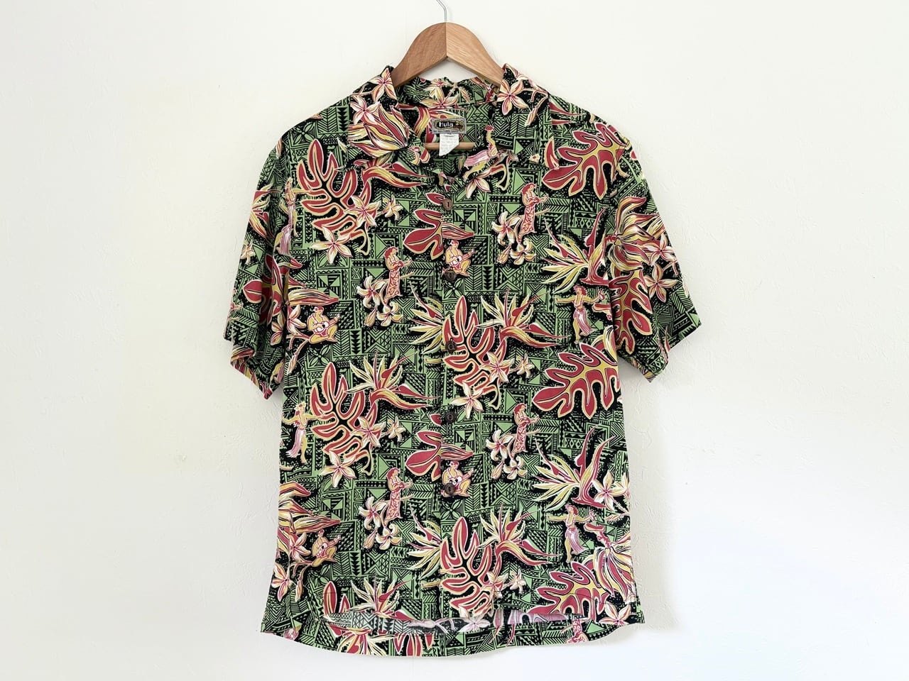 Hula Hawaii Cotton & rayon aloha shirt MADE IN HAWAII