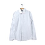 グッチ イタリア製 クレリックシャツ ストライプ 青白 ドレスシャツ GUCCI サイズM相当 古着 @CA1351