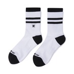 (W) DOUBLE BLOCK SOCKS [サイズ: F(AGEUWSC03WHF)] [カラー: WHITE]