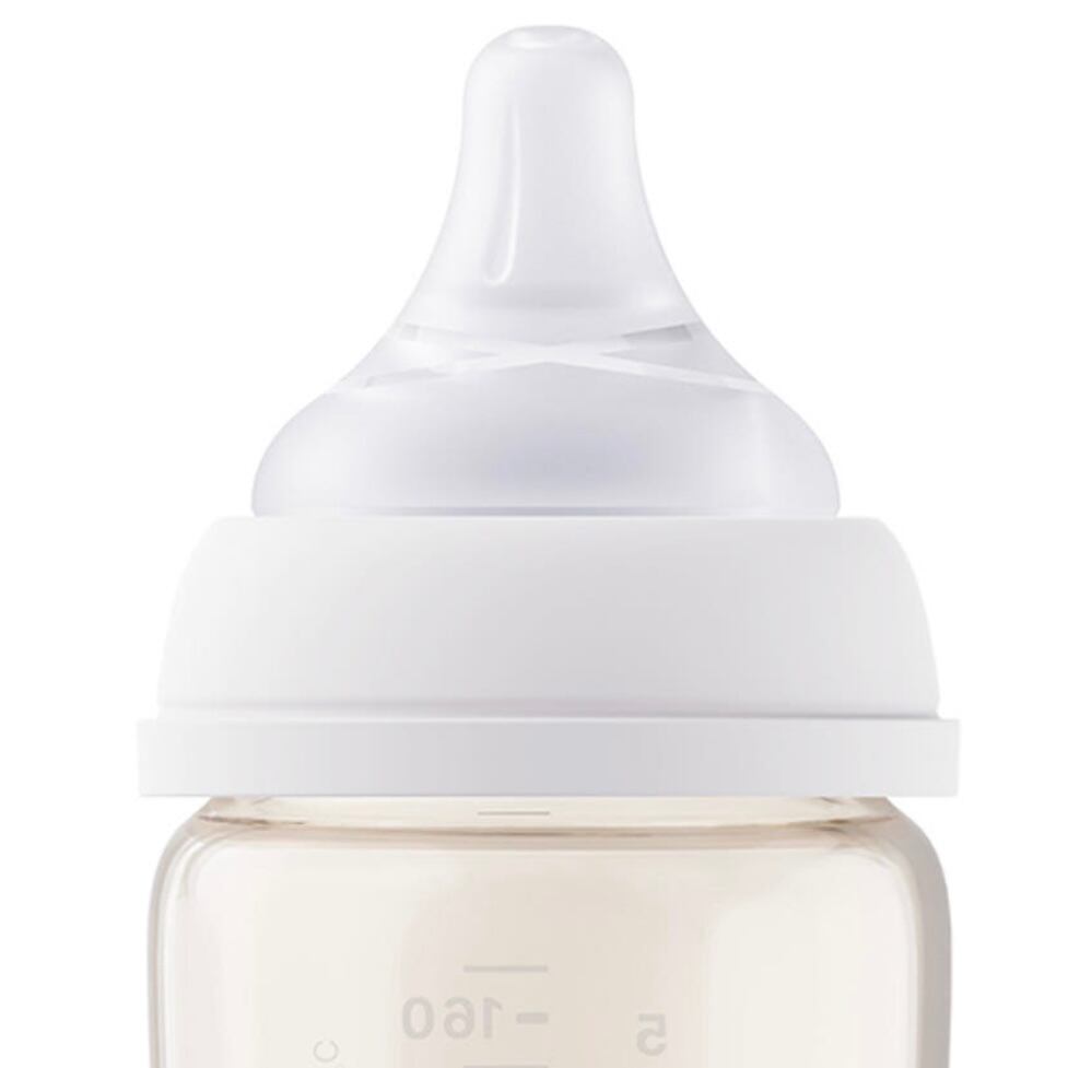 moyuum ホワイト哺乳瓶2本セット（ニップルあり）(170ml) | イブル