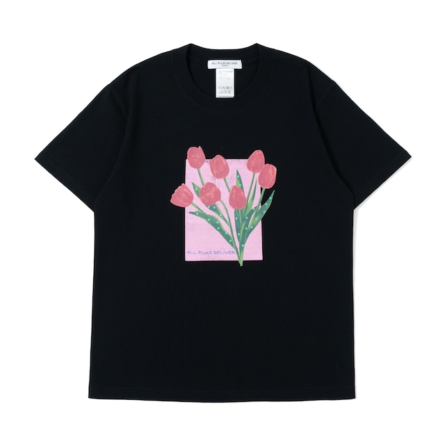 APD WATERCOLOR LOGO SS TEE / BLACK