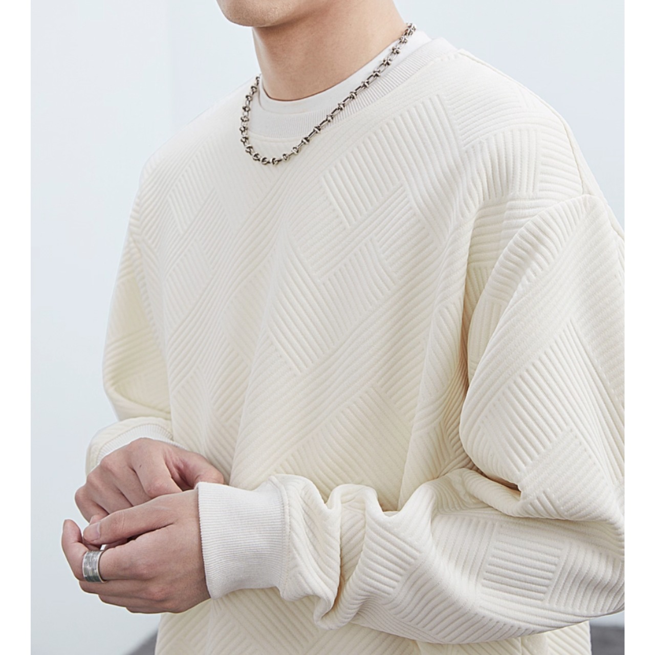 ジャカード スウェットシャツ af0413