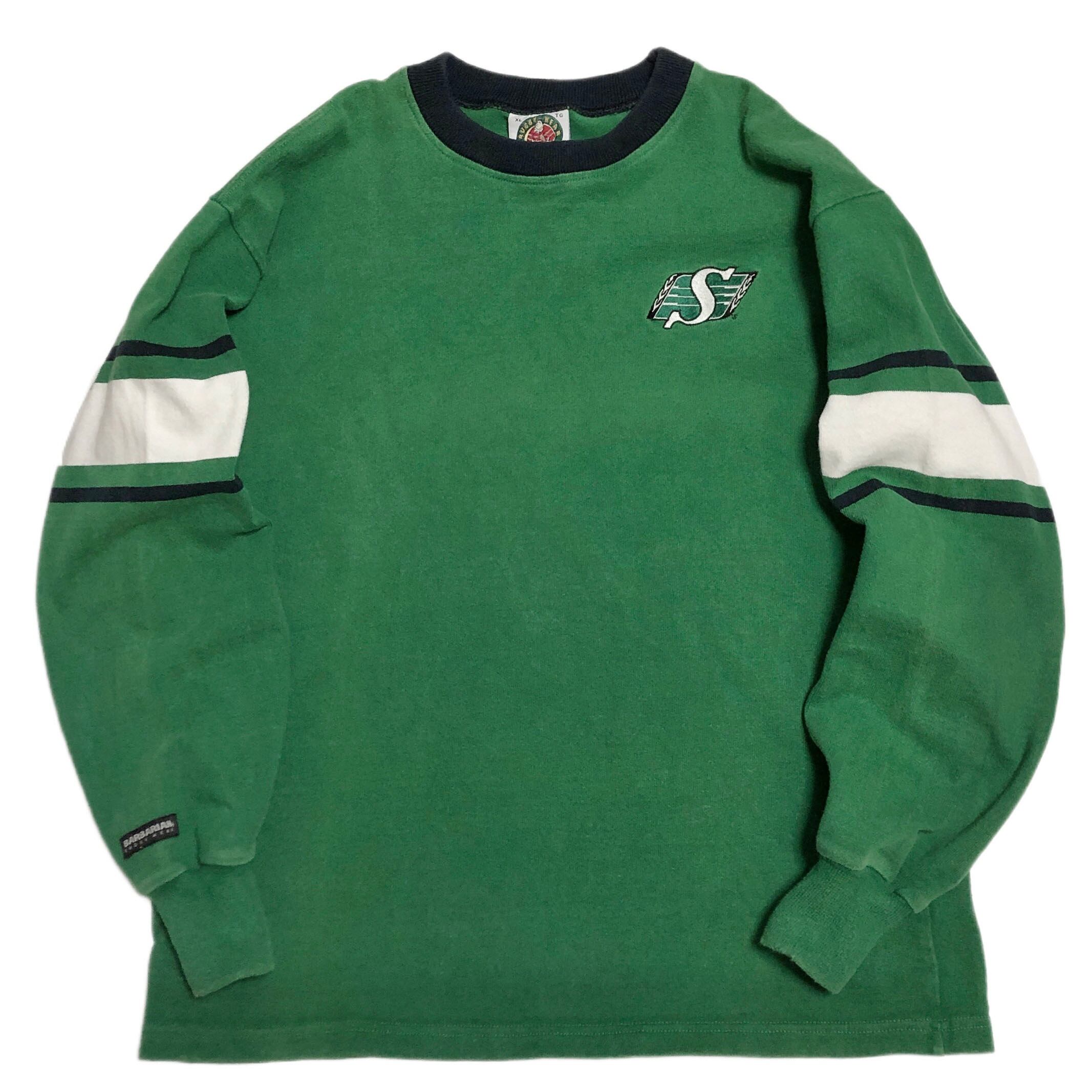 90s Barbarian バーバリアン Cfl サスカチュワン ラフライダーズ ヘヴィーウェイト スウェット Xl Made In Canada Back In The Dayz
