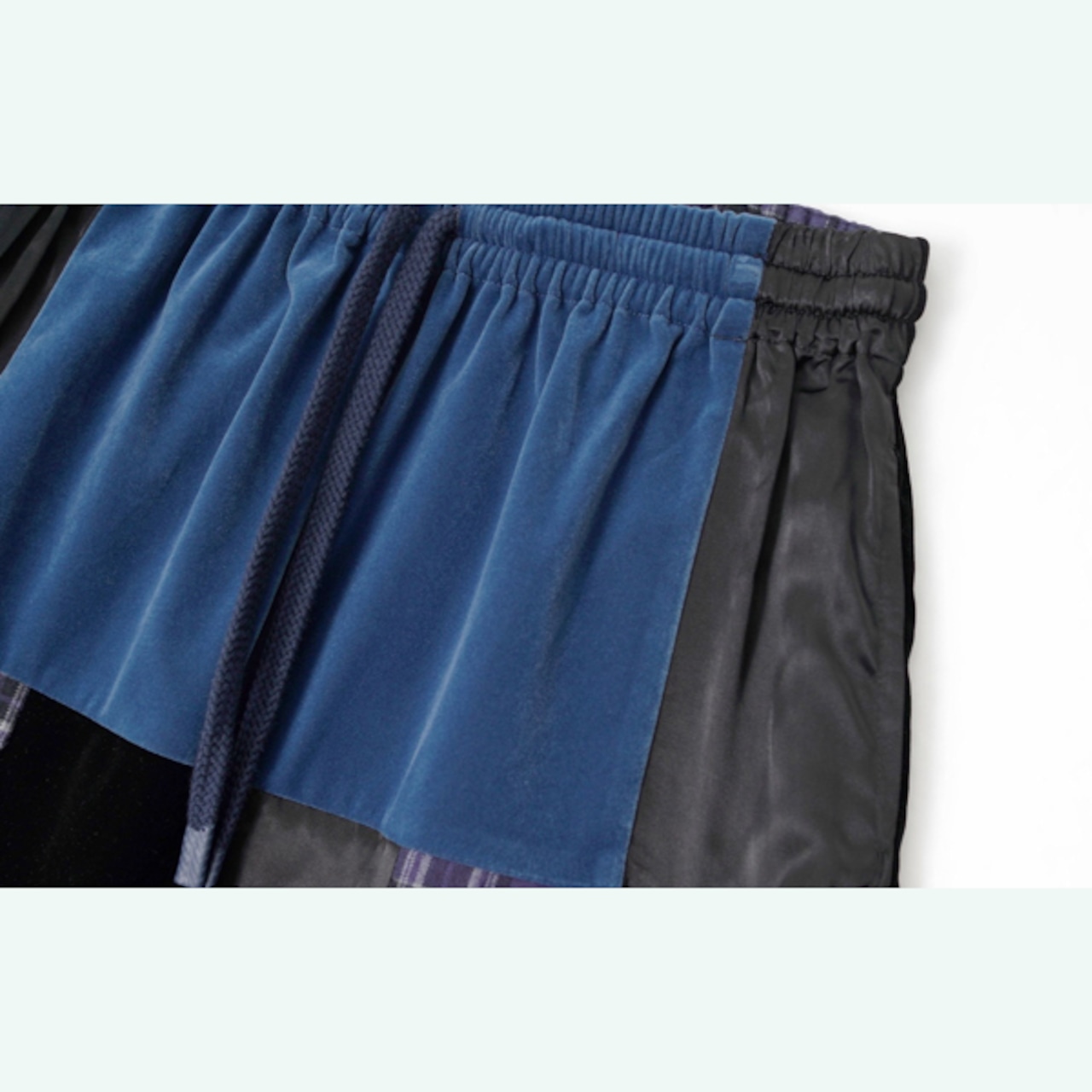 【2color】チェックパッチワーク街歩きパンツ《i0727》