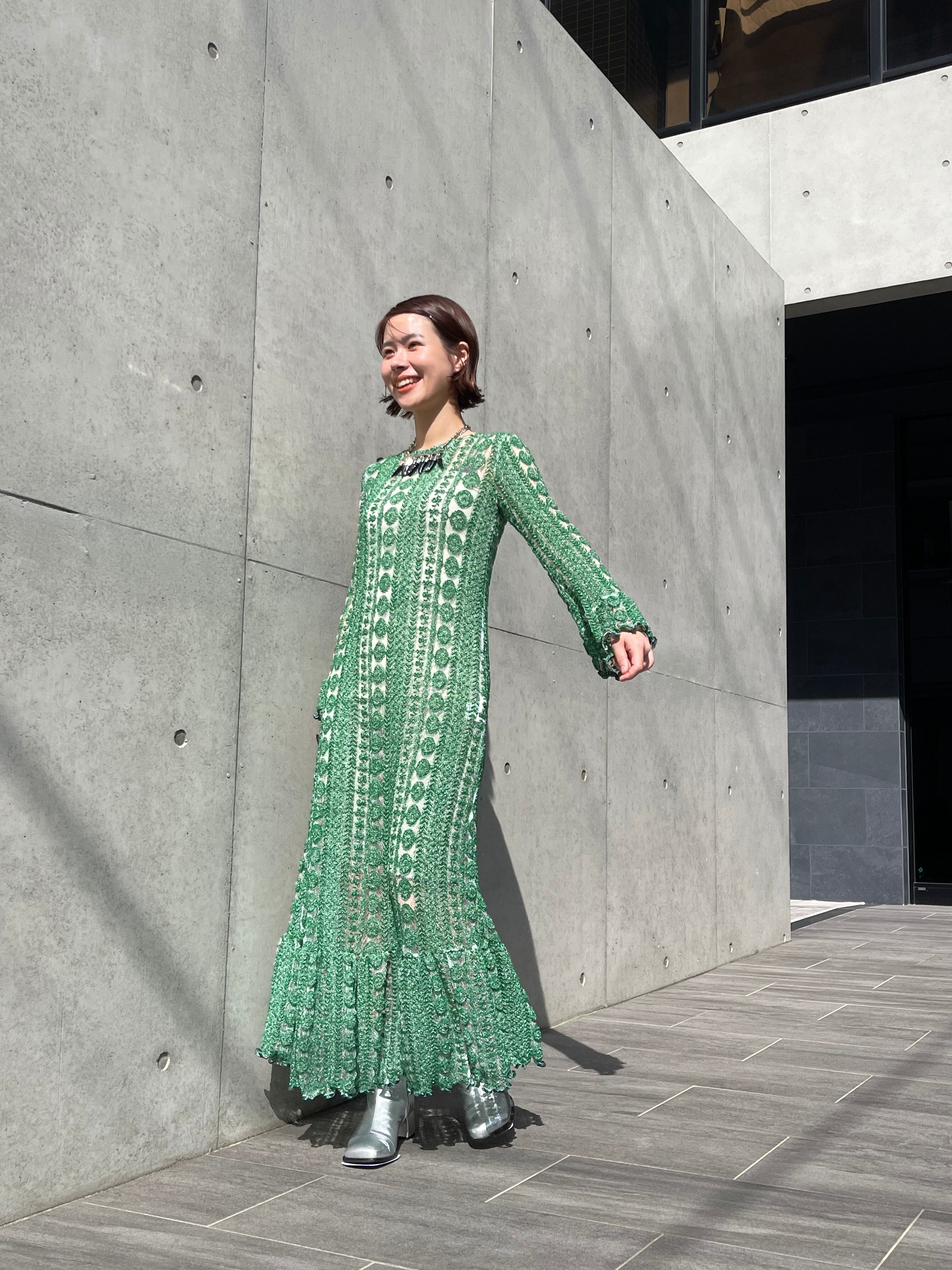 23AW】FUMIE TANAKA フミエタナカ / TULLE EMBROIDERY ONE-PIECE 