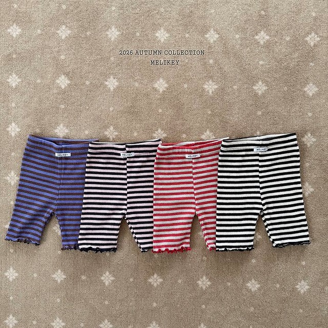 韓国子供服 / 26Autumn / 〖取寄〗Melikey / カラー5分丈レギンス / 女子服 *XS~JM*