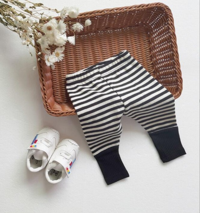 [80-100cm] 訳あり商品 ボーダーレギンス