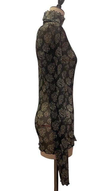 25AW】FUMIE TANAKA フミエタナカ / flower mesh high neck | TRENT