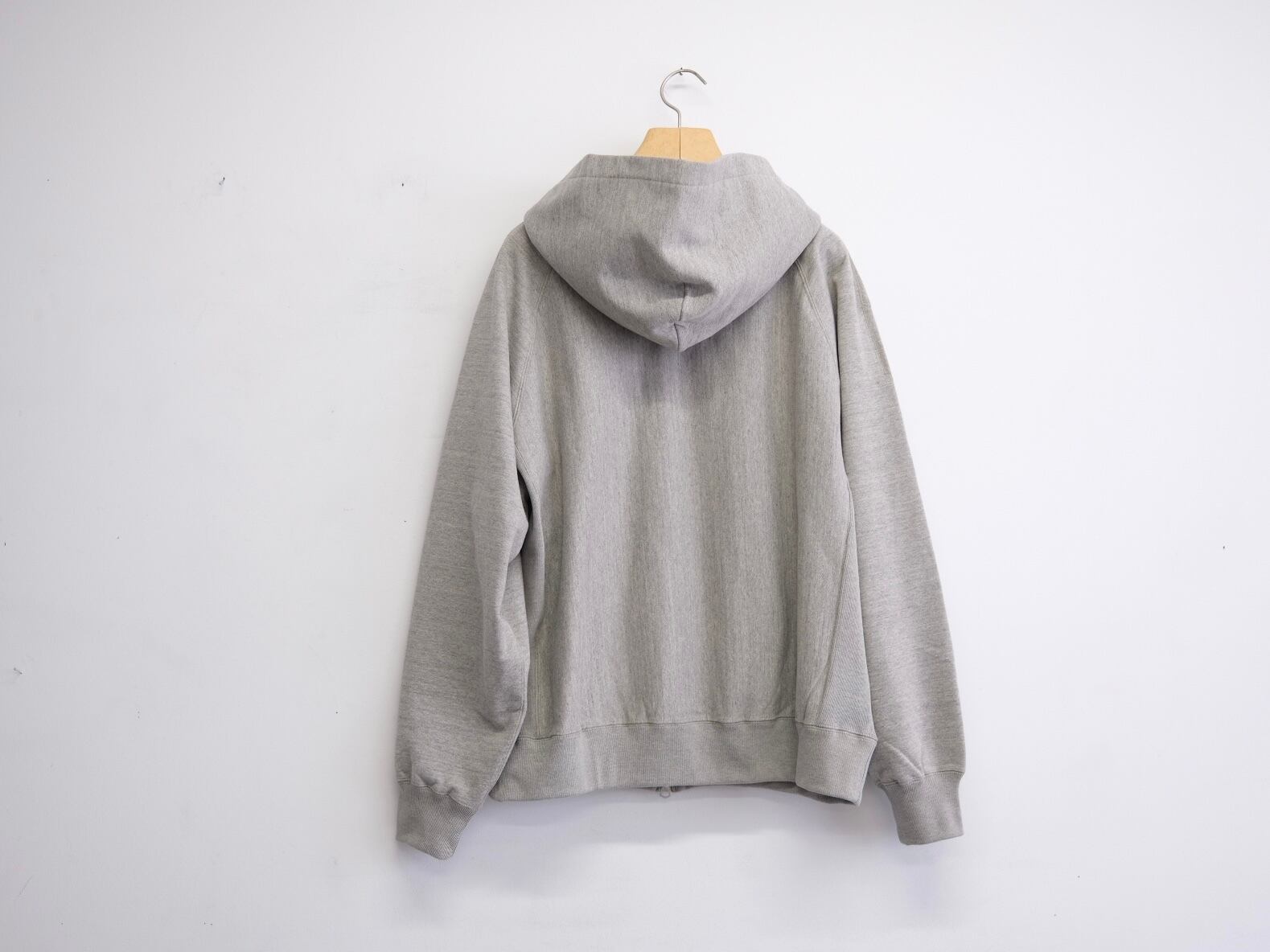 ULTERIOR” FADED SILKY TERRY RW ZIP UP PARKA STONE GRAY”” | Lapel
