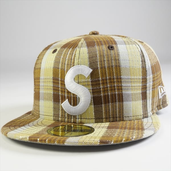 Supreme Metallic Plaid S Logo New Era 茶