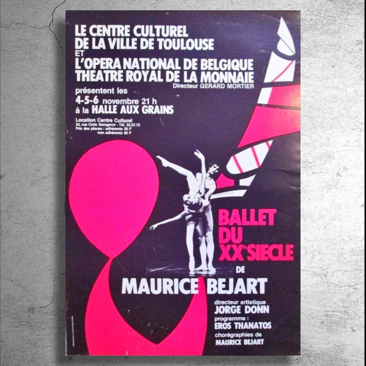 バレエ振付家『モーリス・ベジャール』フランス公演ポスター/ダンス