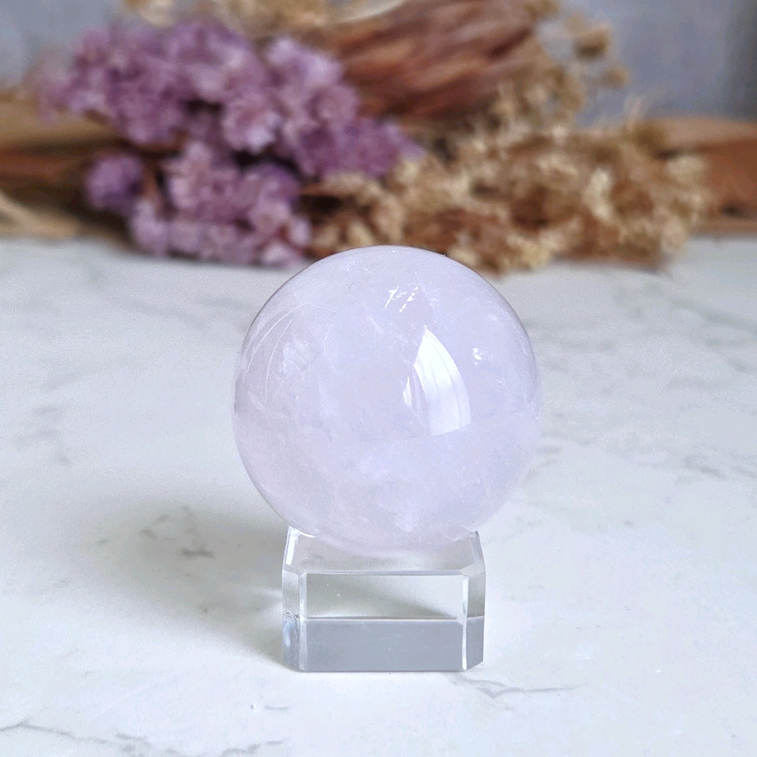 ペリウィンクルローズクォーツ ペリウィンクルローズクォーツ スフィア | ホシノカケラ STONE/AROMA/ART