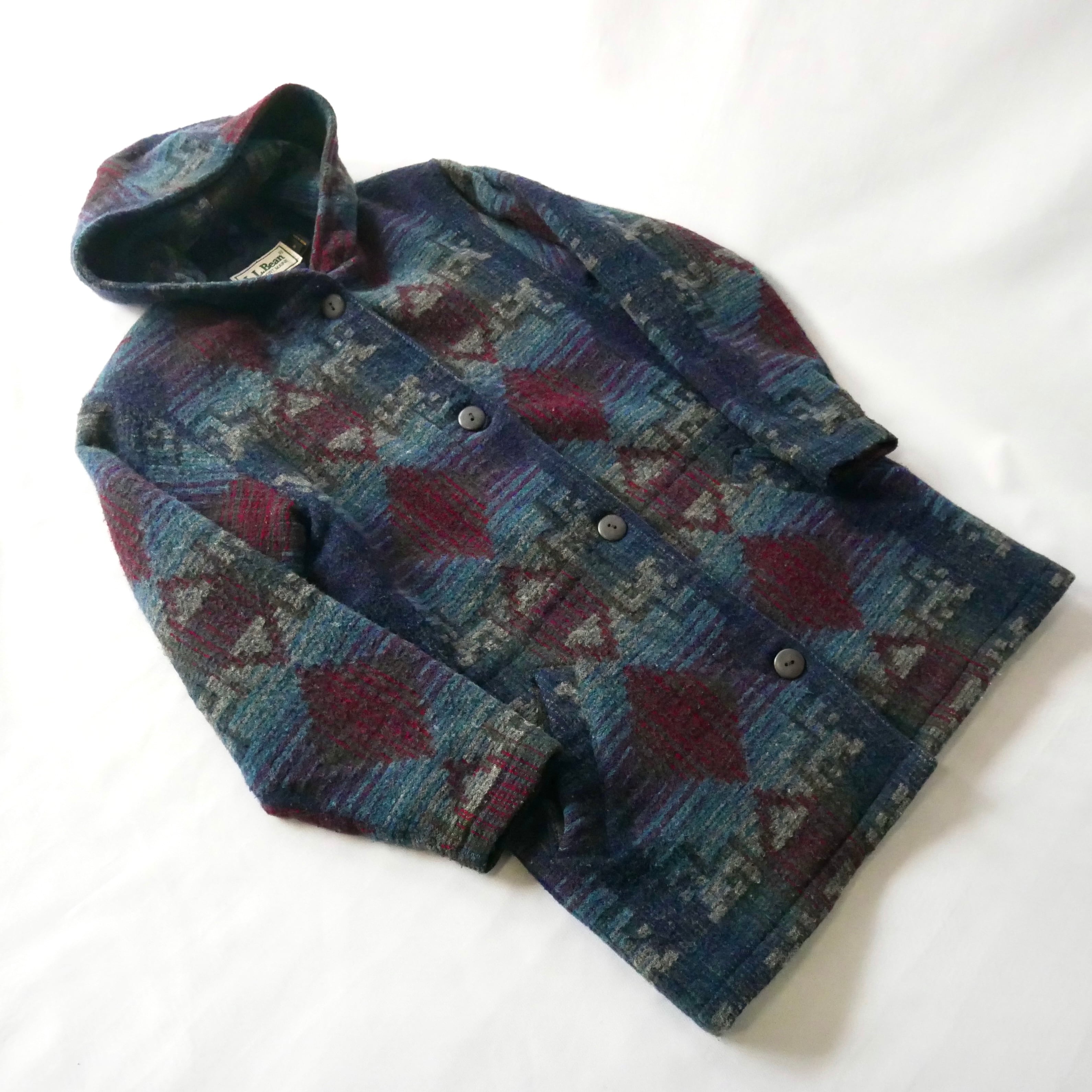 Made in USA 80s L.L.Bean native pattern wool jacket アメリカ Made in USA 80s L.L.Bean native pattern wool jacket アメリカ