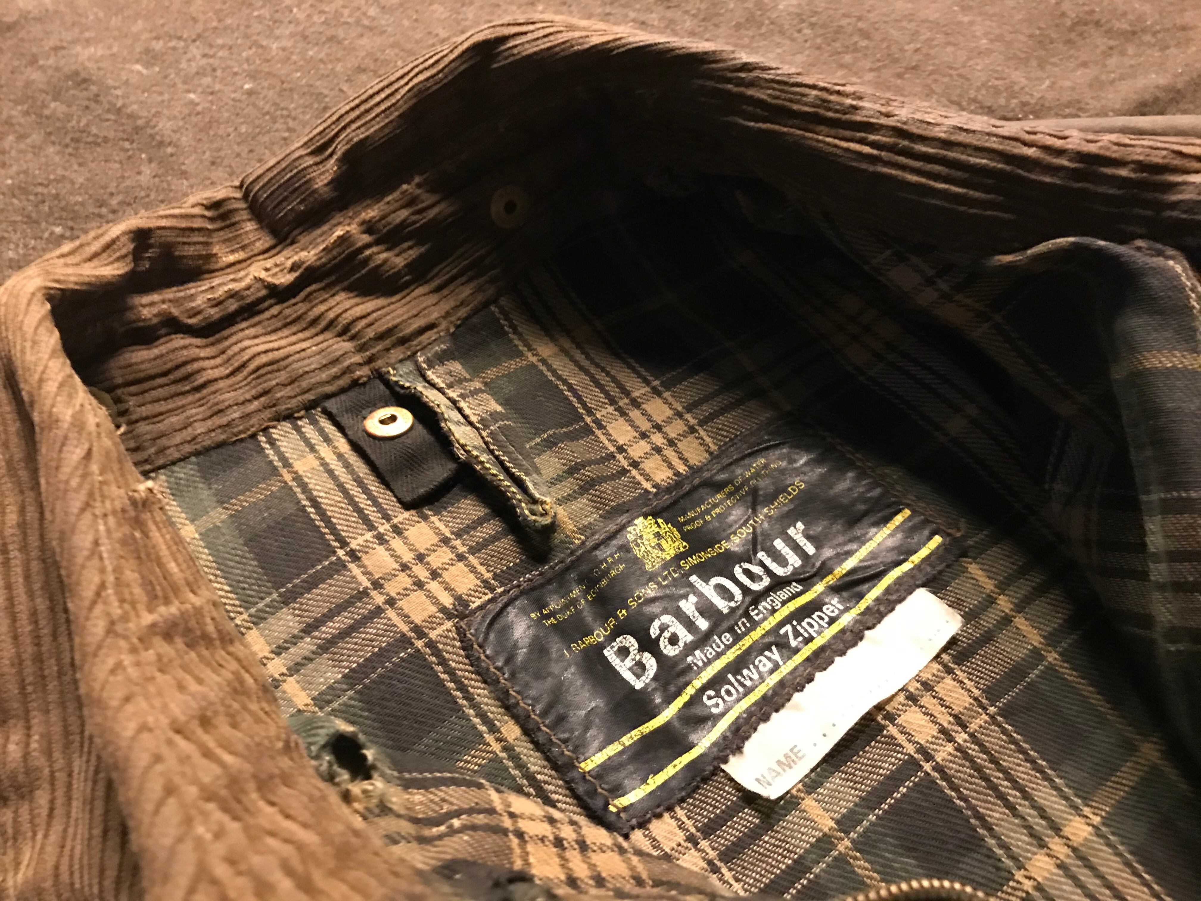 MADE IN ENGLAND Barbour Solway Zipper 46 英国王室御用達 バブアー