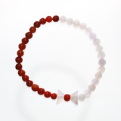 ネオンレッドカラーの翡翠がエネルギーを感じさせるブレスレット！ 翡翠ブレスレット A貨翡翠 jd_br1088