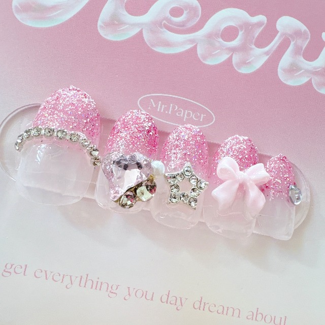 【送料無料】ネイルチップ♡E-38