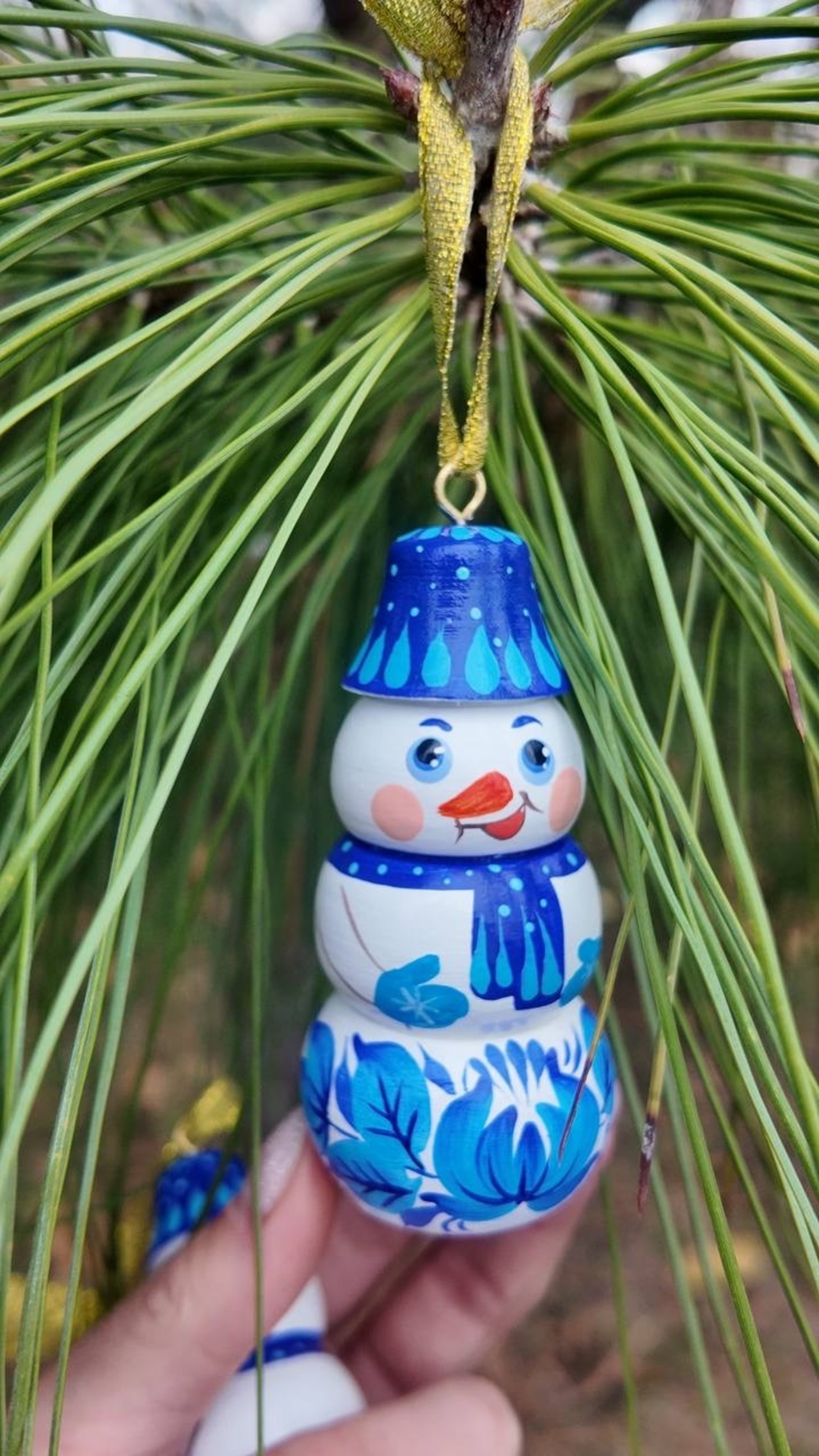 クリスマスデコレーション　スノーマン3点セット（ティモシェンコ作） - 10